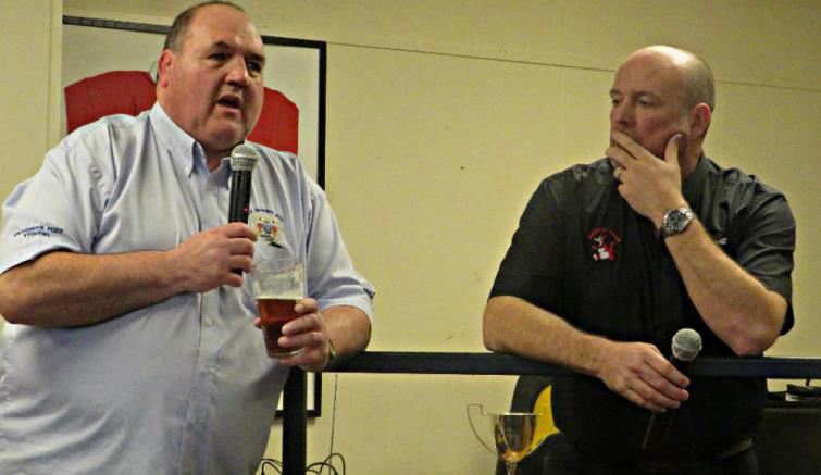 Club Big Guns speak after the match - Jack Dudley (St Davids) and Richard Scriven (Llangwm)